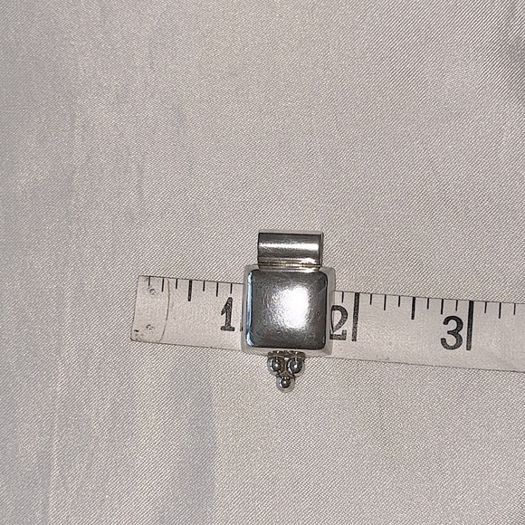 Sterling Silver Geometric Pendant Stamped 925 Mexico - Picture 6 of 8